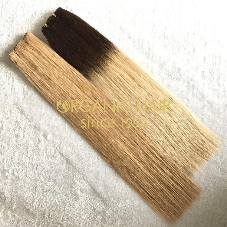 High quality human customized remy hand tied weft on sale I6